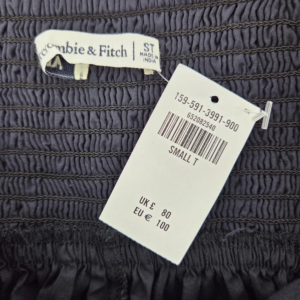 Abercrombie‎ & Fitch Bubble Top Cutout Maxi Dress Black S Tall Summer Chic